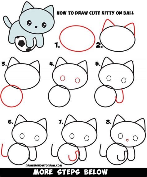 How To Draw A Cute Kitten Step By Step Easy