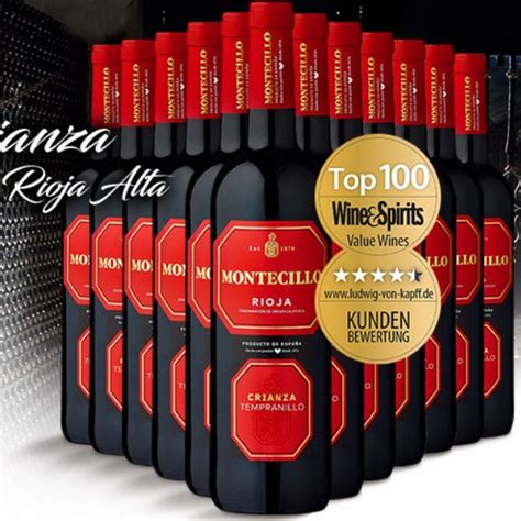 Montecillo Crianza - 12 Flaschen spanischer Rotwein für nur 49,80€