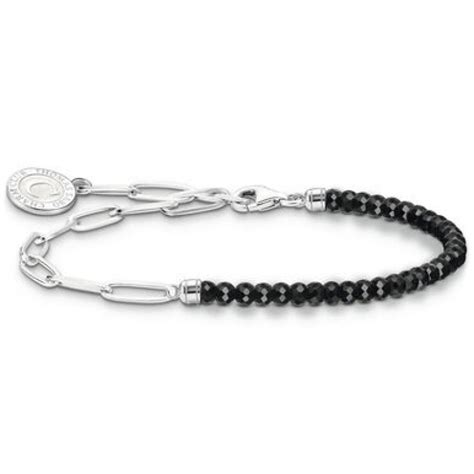 Thomas Sabo Member Charm Armband Mit Schwarzen Onyx Beads Und Charmista