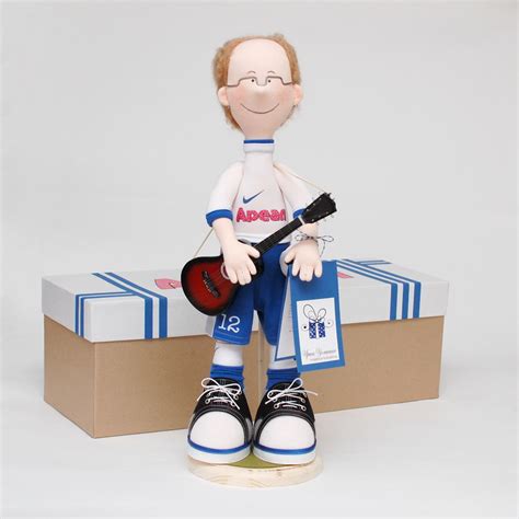 Авторская текстильная кукла футболист