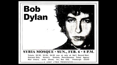 Bob Dylan It Ain T Me Babe Live Pittsburgh 1966 RARE YouTube Music