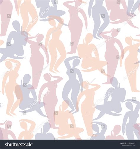 Pastel Seamless Pattern Nude Women Different Stock Vector Royalty Free Shutterstock