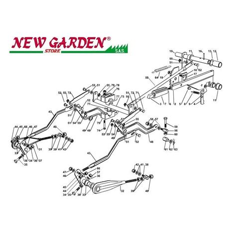 Vue éclatée plateforme de levage coupe102cm XT140HD tracteur de pelouse