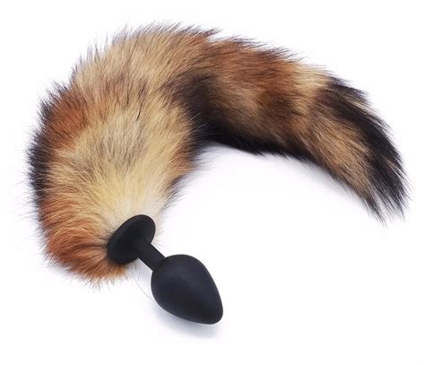S Size Sexy Fox Tail Butt Anal Plug Silicone Sex Toy