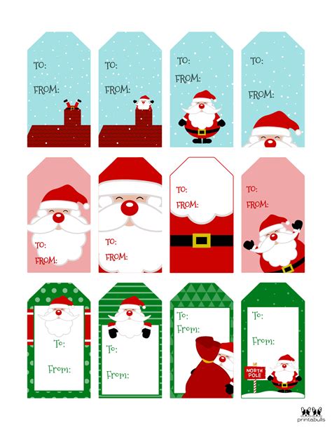 santa gift tags printable free 1