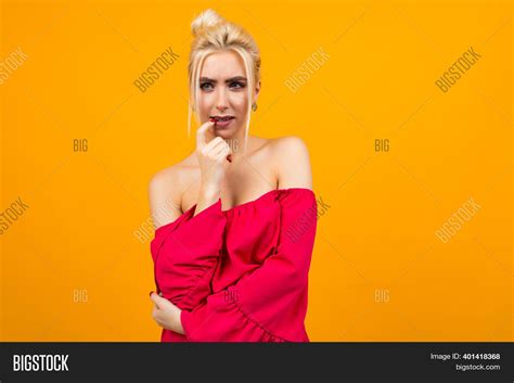 Sexy Excited Blonde Image Photo Free Trial Bigstock