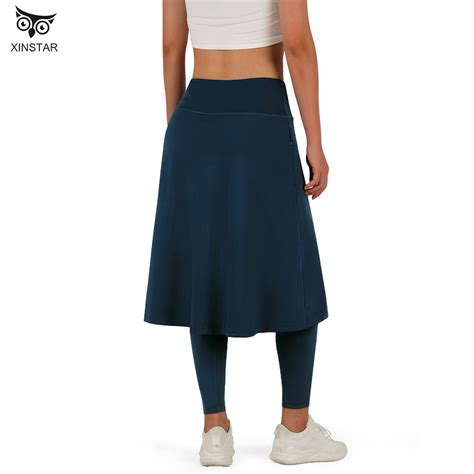 Women Skorts Pants Capri With Attached Skirt Golf Skirted Leggings