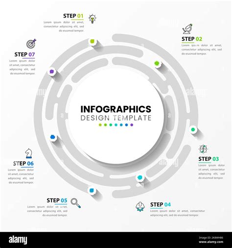 Infographic Design Template Creative Concept With 7 Steps Can Be Used For Workflow Layout