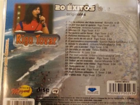 Cd De Rigo Tovar 20 Exitos Originales Mercado Libre