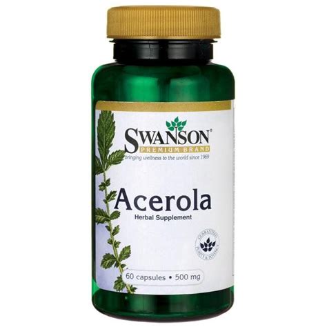 Ацерола Swanson (Acerola) 500 мг 60 капсул купить в Украине — Dobavki.ua