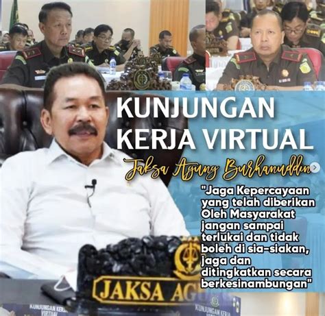 Kajati Gorontalo Beserta Jajaran Mengikuti Kunjungan Virtual Jaksa