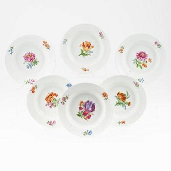Tallrikar Sex Stycken Porslin Meissen Marcolinis Period Bukowskis
