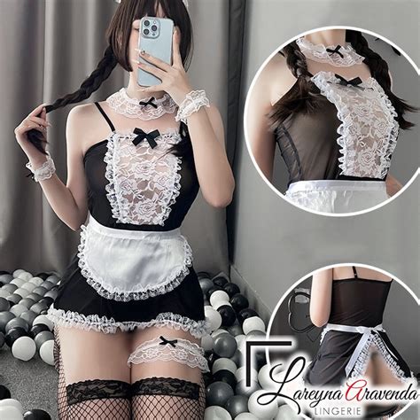 Jual Terlaku Set Lingerie Sexy G String Bando El Cosplay Maid