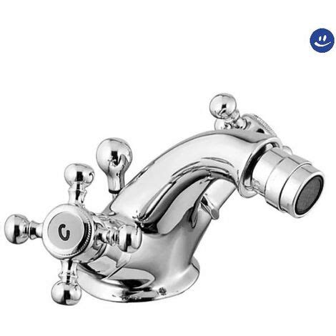 Rubinetto Miscelatore Monoforo Bidet Cromato Con Manopole Serie Anais