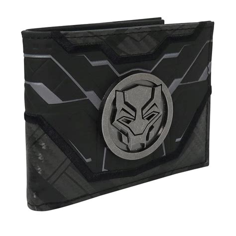 Black Panther Movie Symbol Carbon Fiber Bi-Fold Wallet