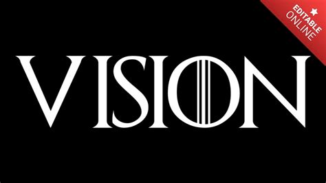 Vision Juego Tronos Fuente Generador De Efectos De Texto