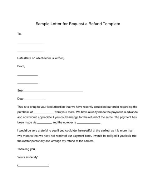 Exemplary Info About How To Write A Refund Letter Bluegreat57