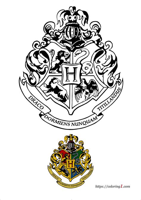 Coloriage Harry Potter Blason Poudlard Coloriage Gratuit à Imprimer