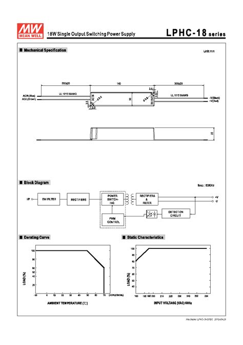 Lphc Datasheet Pages Meanwell W Single Output Switching