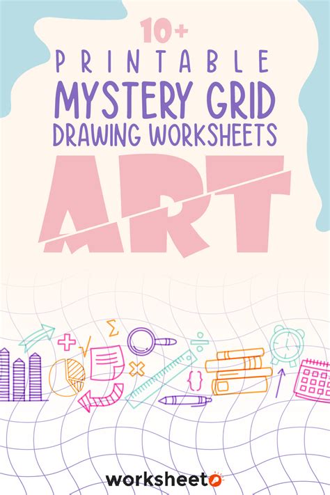 Mystery Grid Art Worksheets