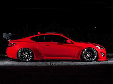 Red Genesis Coupe Wallpaper