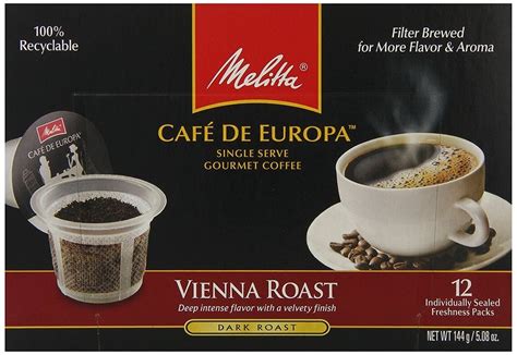 Melitta Single Cup Coffee for K-Cup Brewers, Cafe de Europa Vienna ...