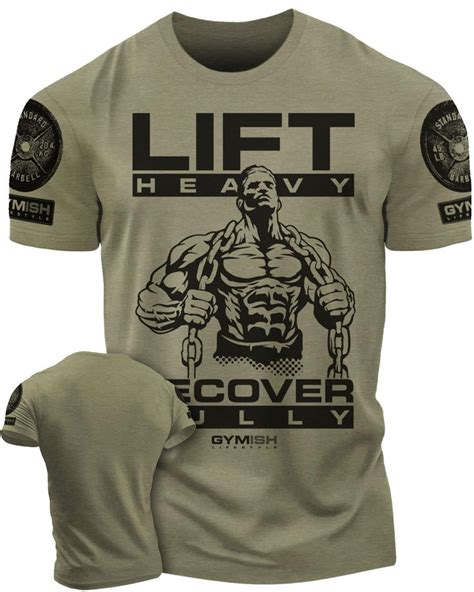 Workout Shirts For Men Lift Heavy Recover Fully Gym Shirt Funny