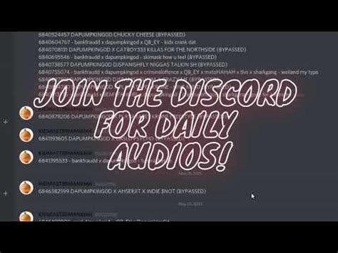 ROBLOX BYPASSED SUS GAY AUDIOS UNLEAKED DAPUMPKING0D IDS LOUD