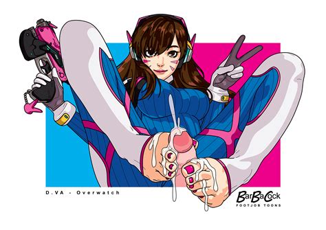 D VA Footjob Overwatch Collab By BarBaCock Hentai Foundry