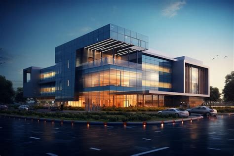 Premium Ai Image Commercial Facility Modern R An D Building