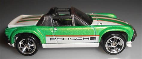 Hot Wheels Boulevard Porsche Green Rubber Tires From Car Set