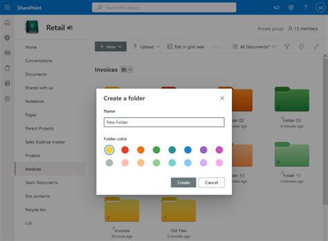 Colored Folders In Sharepoint Online And Onedrive Sharepoint Diary