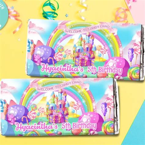 Pastel Editable Digital Download Candy Land Candyland Birthday Etsy