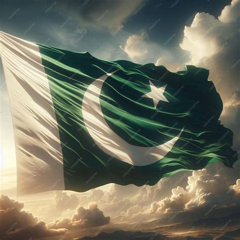 Premium Photo | Pakistans pride in every fold a visual celebration of