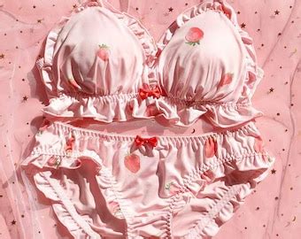 Pink Lingerie Set Etsy