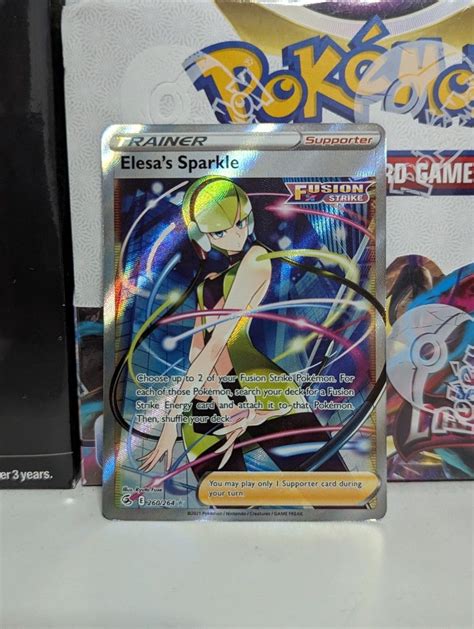 Elesa Sparkle Full Art Trainer Fusion Strike Pokemon Card Hobbies