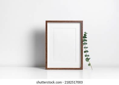 Vertical Frame Mockup White Interior Copy Stock Photo 2182517003