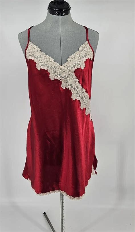 Vtg S Satin Slip Negligee Lingerie Collection Lg Si Gem