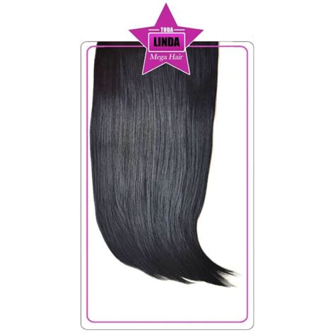 Aplique Rhenata Mega Hair Tic Tac Preto Toda Linda Mega Hair