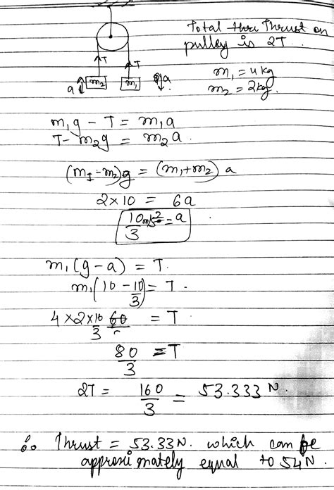 Two Blocks Of Masses M Kg And M Kg Are Connected To The Ends Of