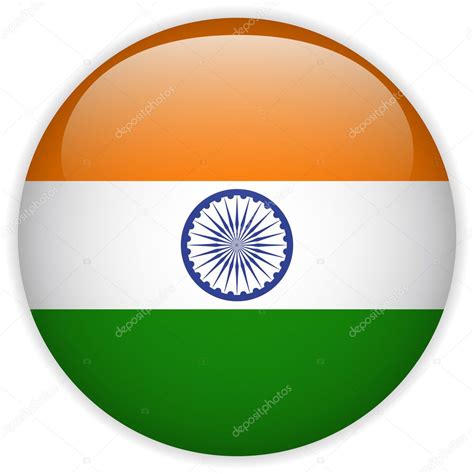 India Flag Glossy Button — Stock Vector © gubh83 #12563658