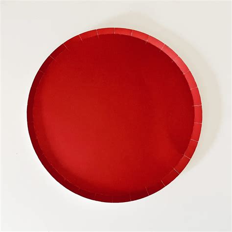 Matte Red Large Paper Plates Ellie And Piper