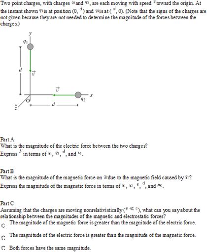 Solved Two Point Charges With Charges And Are Each Chegg