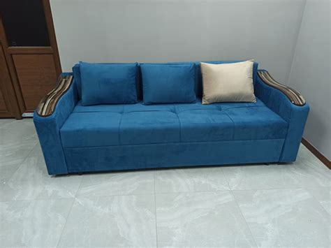 Купить Mebel02 Kz 961227000 диван, обивка ткань, 90x210x85, синий в ...