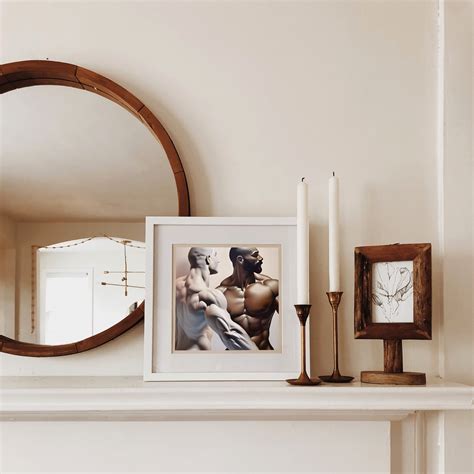 Men Couple Digital Gay Art Ai Generated Male Nude Poster Erotic Wall Art 1 1 Ratio Digital