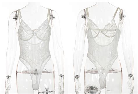 China Hollow Out Transparent Sexy Lace One Piece Bodysuit GM Custom Lingerie China Sexy