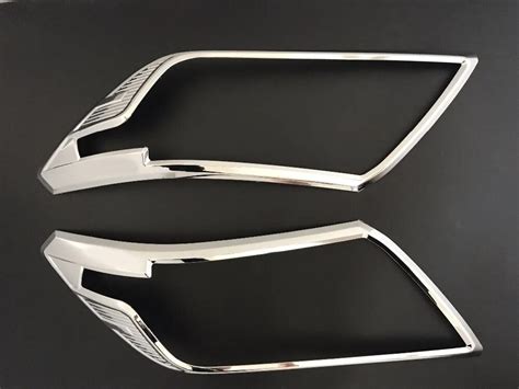 ABS car chrome strips for nissan navara np300 accessories head light covers trim for nissan ...