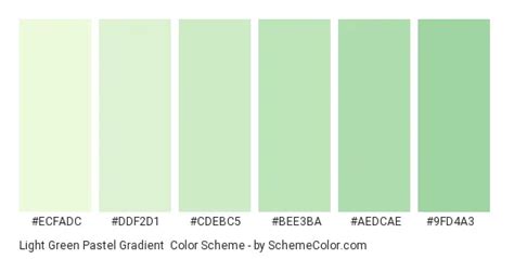 Pastel Green Monochrome Color Scheme