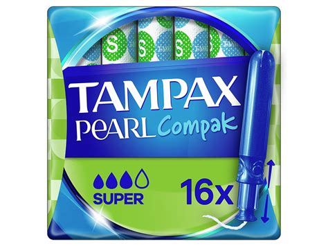 Tampões Pearl Compak Super Com Aplicador Tampax 16 Un | Auchan