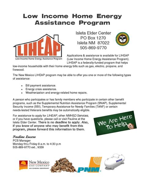 Low Income Home Energy Assistance Program Isleta Pueblo